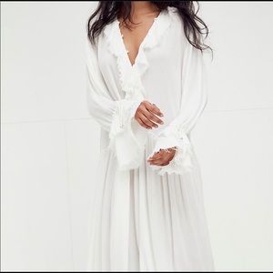 NWT Free People “sweet darlin” white boho maxi